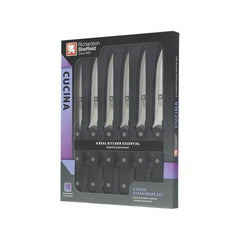 Set 6 cutite negre pentru friptura Cucina Richardson Sheffield