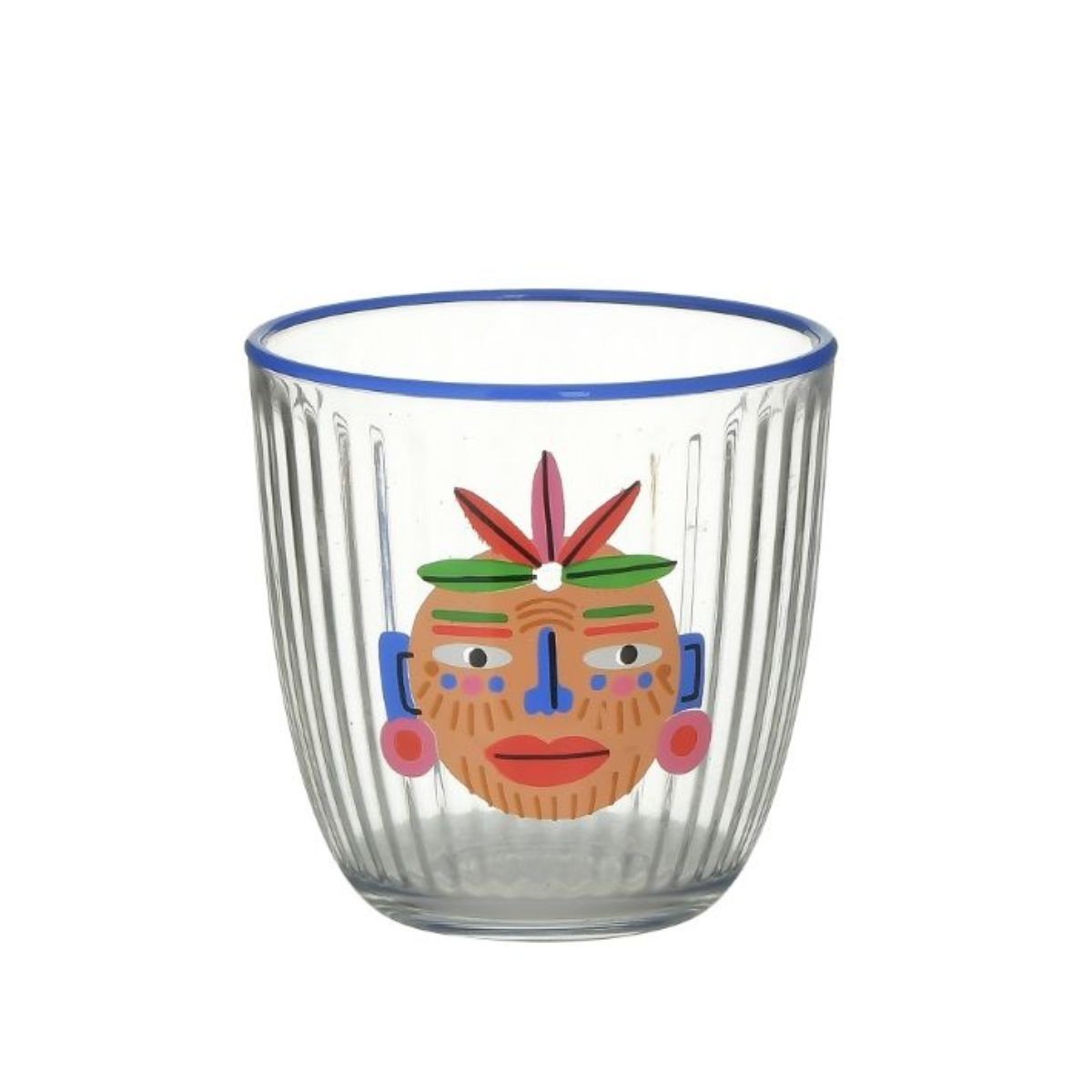 Set 6 pahare multicolore din sticla 290cc Inart