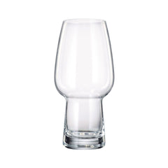 Set de 6 pahare pentru bere, transparent, din cristal de Bohemia, 400 ml, Stout