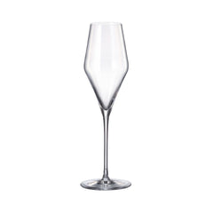 Set de 6 pahare pentru sampanie, transparent, din cristal de Bohemia, 290 ml, Louvre Flute