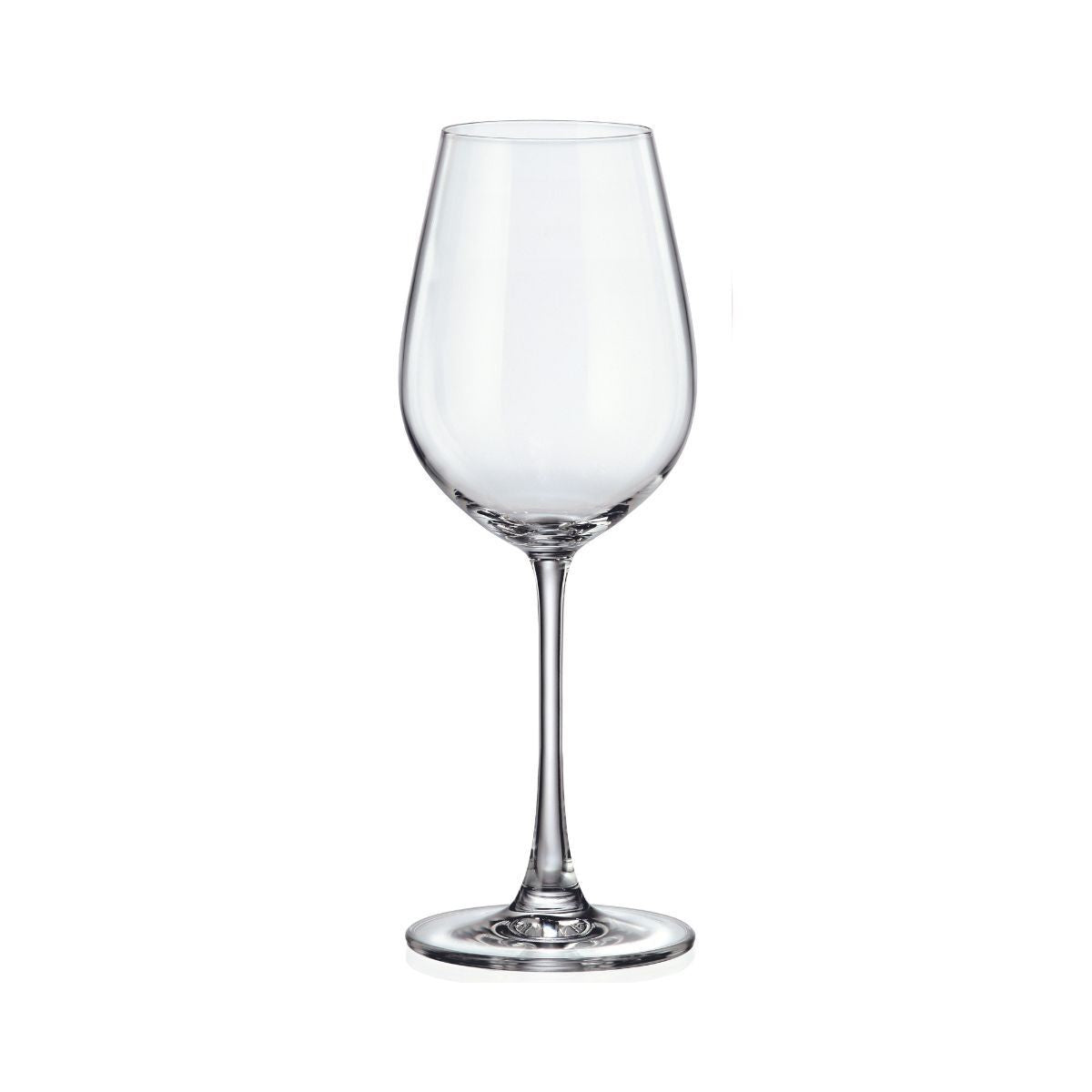 Set de 6 pahare pentru vin alb, transparent, din cristal de Bohemia, 400 ml, Verona White Wine