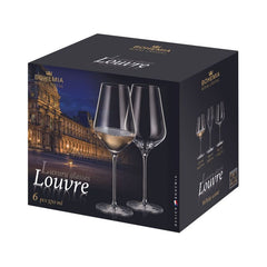 Set de 6 pahare pentru vin alb, transparent, din cristal de Bohemia, 570 ml, Louvre White Wine