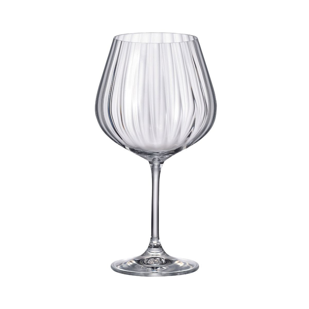 Set de 6 pahare pentru vin rosu, transparent, din cristal de Bohemia, 710 ml, Sarah Waterfall