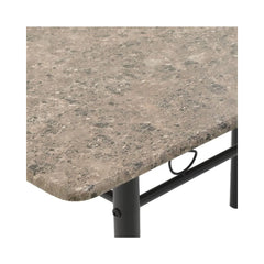 Set masa si scaune dining pentru 4 persoane , din metal si lemn, cu aspect de marmura, 120x68x75 cm, resp 34x40x90 cm