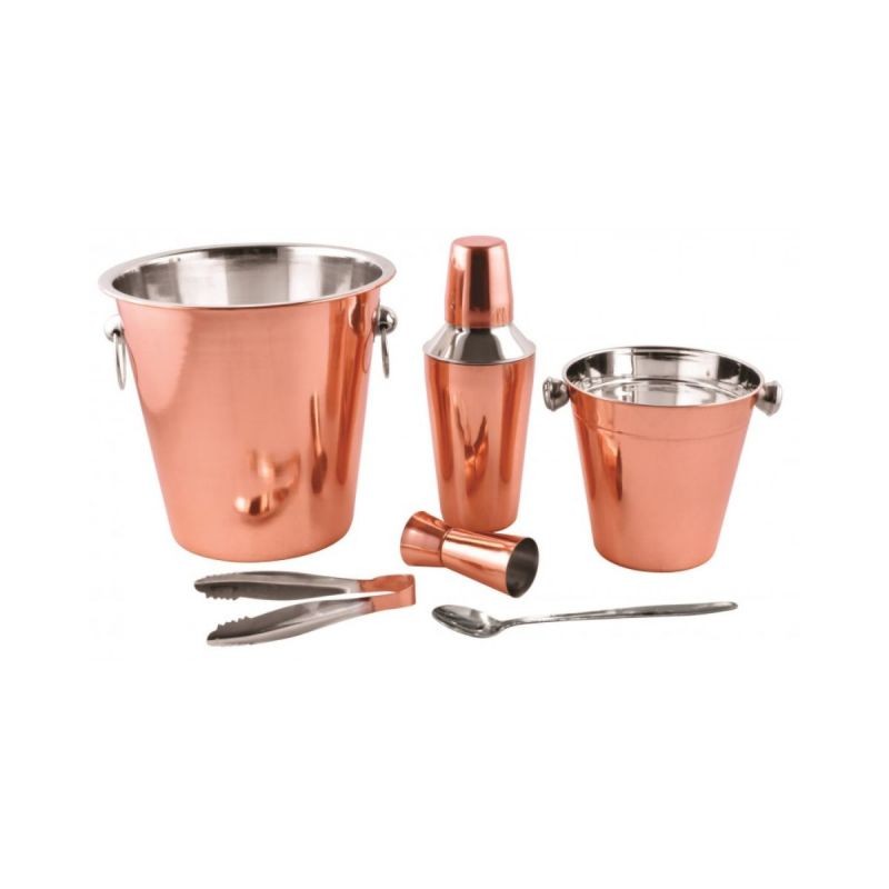 Set pentru cocktail, din inox, 6 piese, Grunberg GR2433 (aramiu)