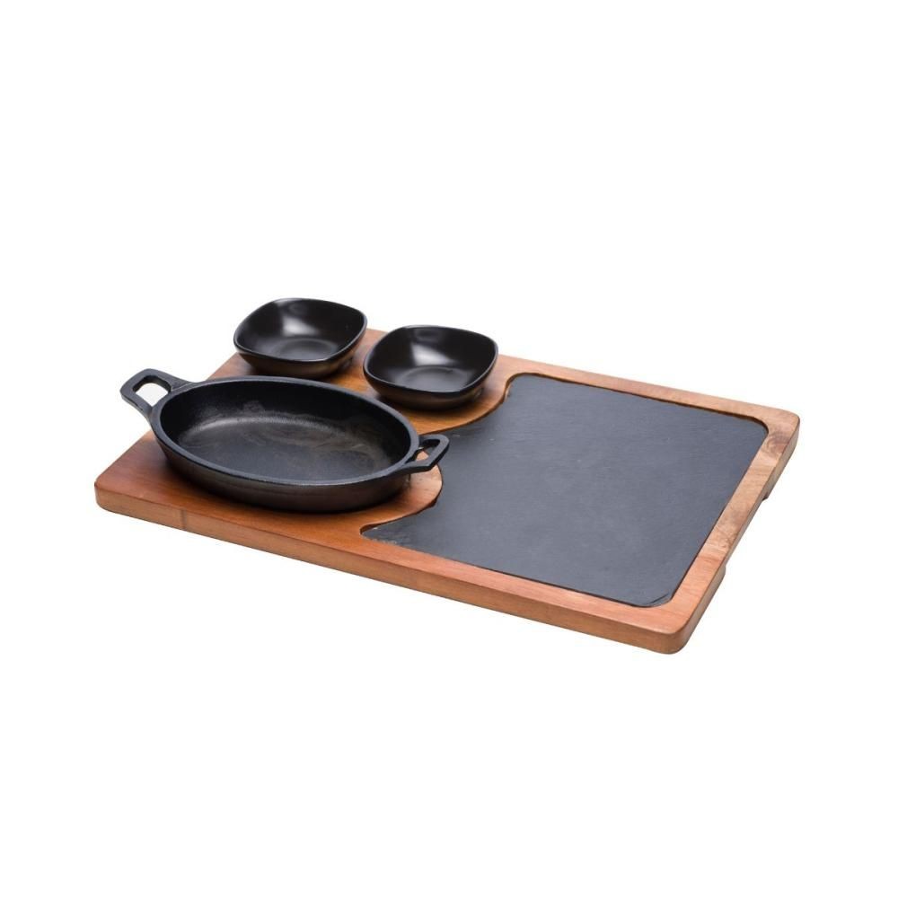 Set platou cu 3 vase de servire, 38 x 25 cm Grill pan set Cosy&Trendy