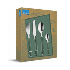 Set tacamuri 24 piese verde-padure/argintiu Eclat Amefa