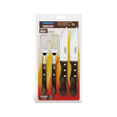 Set tacamuri 4 piese Jumbo Steak maro Tramontina