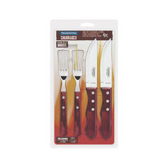 Set tacamuri 4 piese Jumbo Steak rosu Tramontina