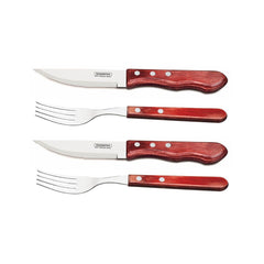 Set tacamuri 4 piese Jumbo Steak rosu Tramontina