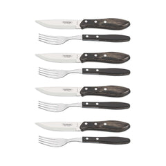 Set tacamuri 8 piese Steak Fandango maro Tramontina