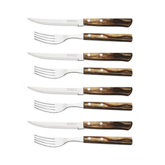 Set tacamuri 8 piese Steak-/Pizza maro Tramontina