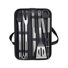 Set ustensile din inox, pentru gratar, 9 piese, Grunberg UG9PS