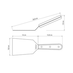 Spatula pentru gratar 27 cm din inox si lemn Landhaus BBQ Tramontina