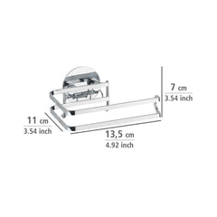 Suport argintiu din inox pentru hartie igienica, 13,5 x 11 x 7 cm, Edelstahl Wenko