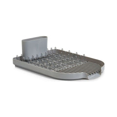 Suport de vase, cu tava si suport de tacamuri, din metal si plastic, 45 cm, Dish Drain Rack Zeller