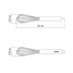 Tel argintiu din inox pentru bucatarie Extrata 32 cm, Tramontina