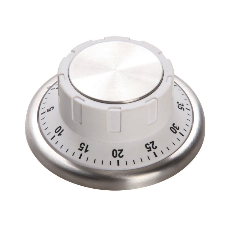 Timer de bucatarie, magnetic, alb, Ø9,2XH4,3 cm