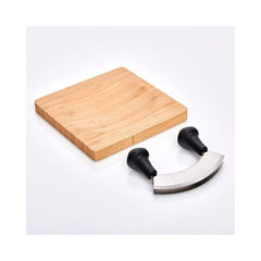 Tocator din bambus cu cutit pentru verdeturi, maro, 20 cm, Herb Board Zeller