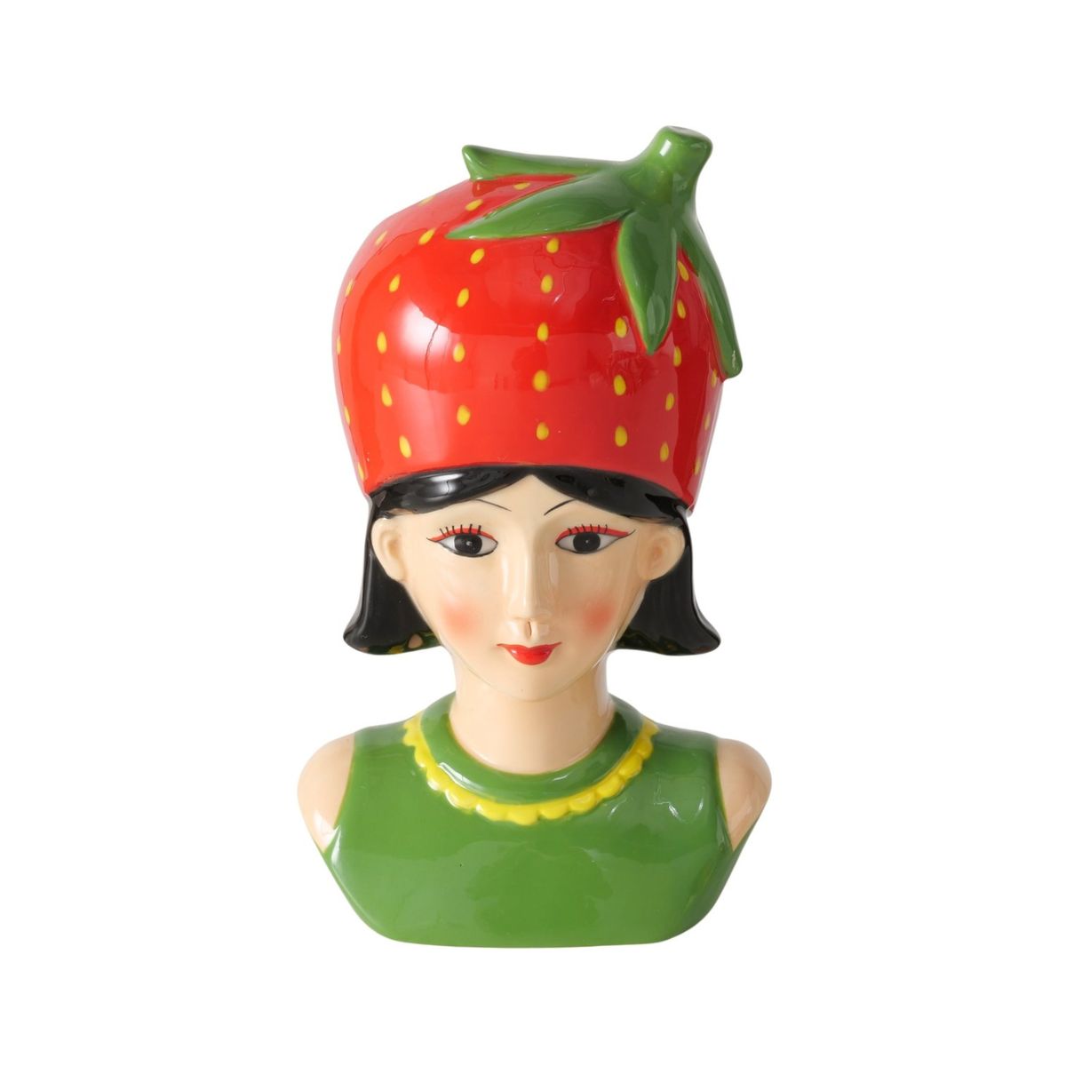 Vaza rosu/verde din portelan 16,3 cm Strawberry Boltze