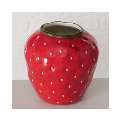 Vaza rosie din ceramica 16 cm Strawberry Boltze