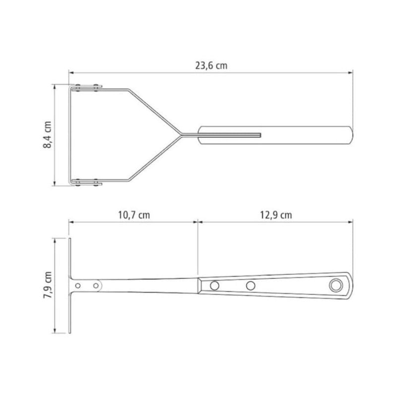 Zdrobitor de cartofi 24 cm din inox si lemn Landhaus Tramontina